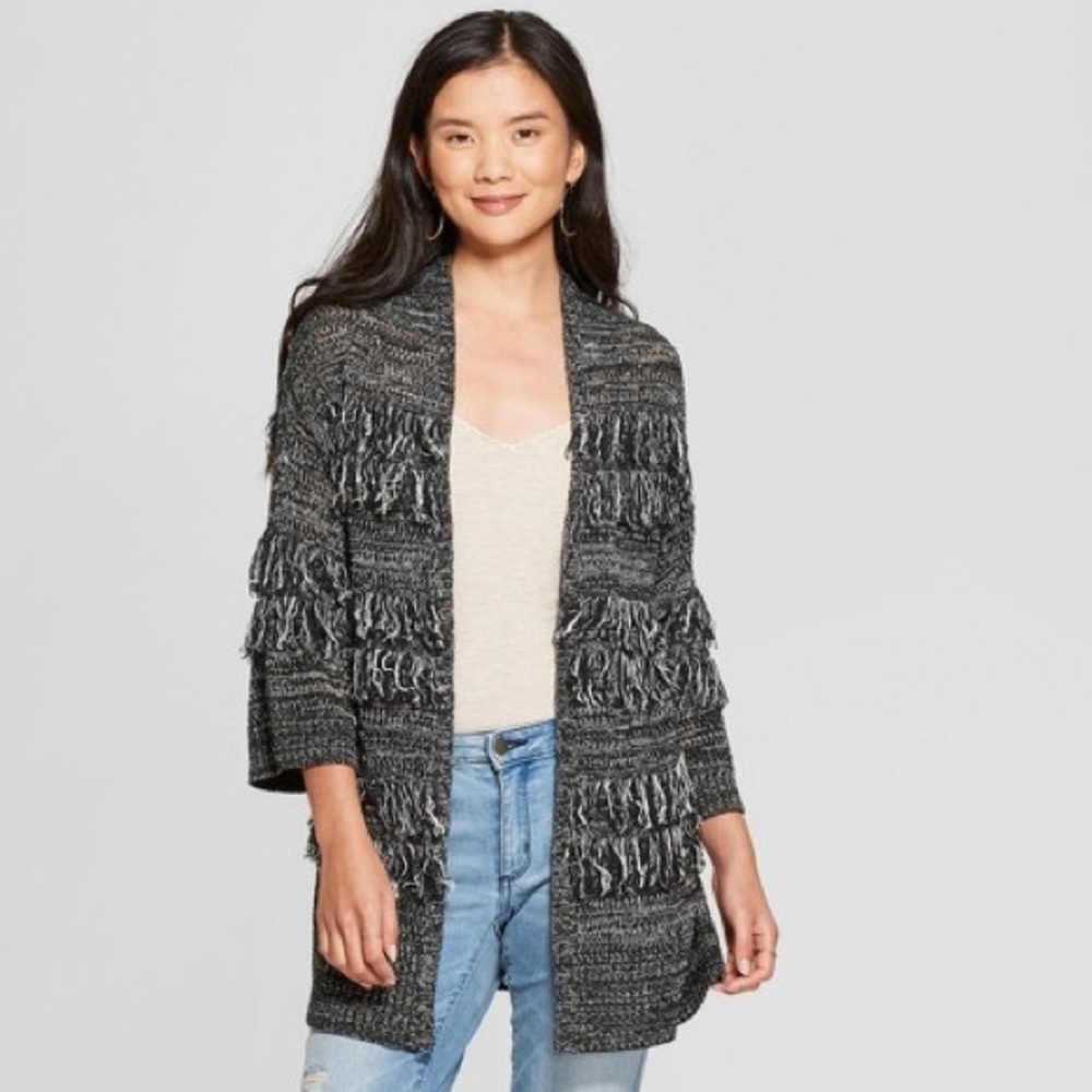 Knox Rose Open Fringe Cardigan